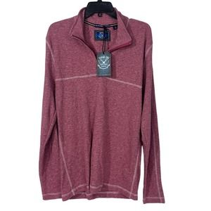 Vintage 1946 Men's Size Large Pullover Quarter Zip Cotton Blend Size Large Red